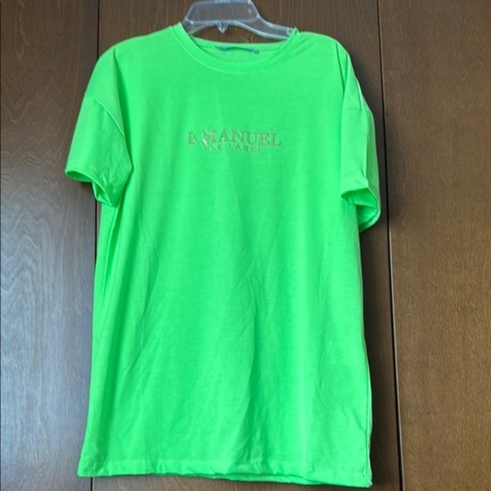 Maydono LaManuel The Label Tee. NWOT Sz S. Lime Neon